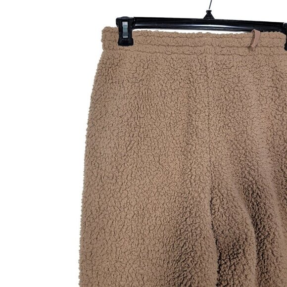 NWT Women's SKIMS Sherpa Teddy Joggers in Tiger Eye Tan Size S - Picture 8 of 14